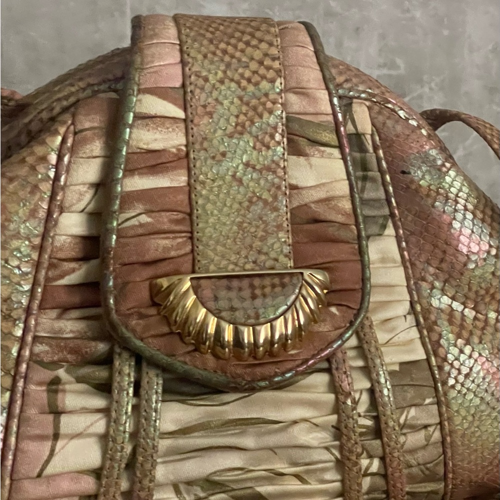 Vtg Sharif Python Snakeskin Iridescent/Shimmering… - image 5